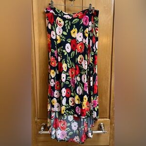 Lane Bryant Midi Hi-Low Floral Skirt